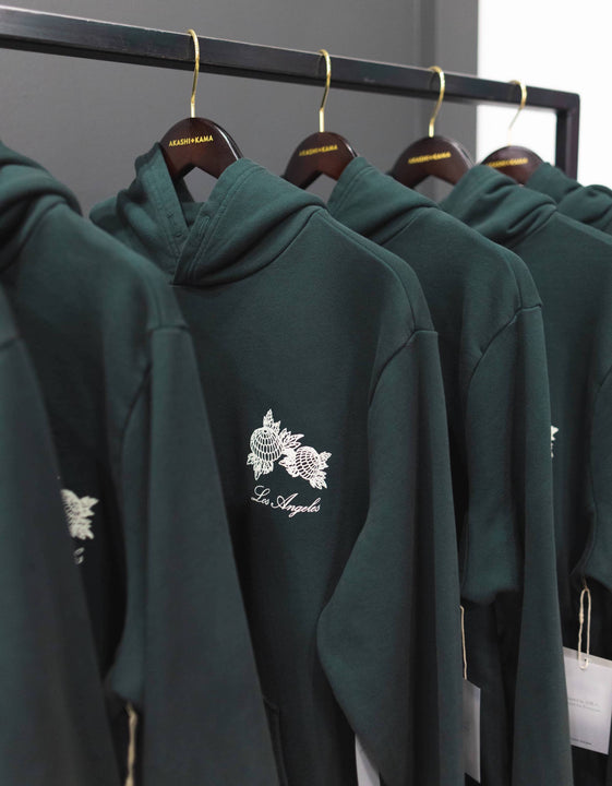 LA Script Hoodie - Nori Green