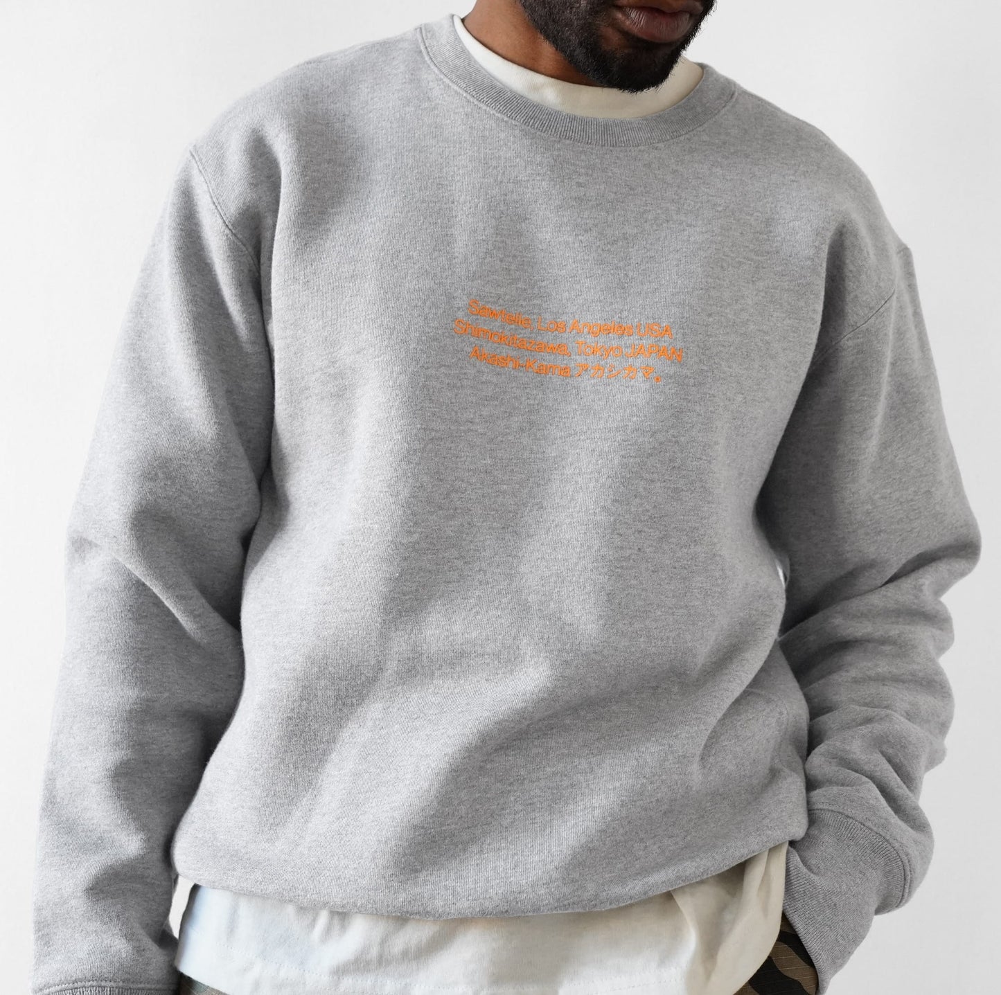 Japanese Streetwear AKASHI-KAMA Sawtelle Shimokitazawa Japanese Style Crewneck Sweatshirt | City Collection