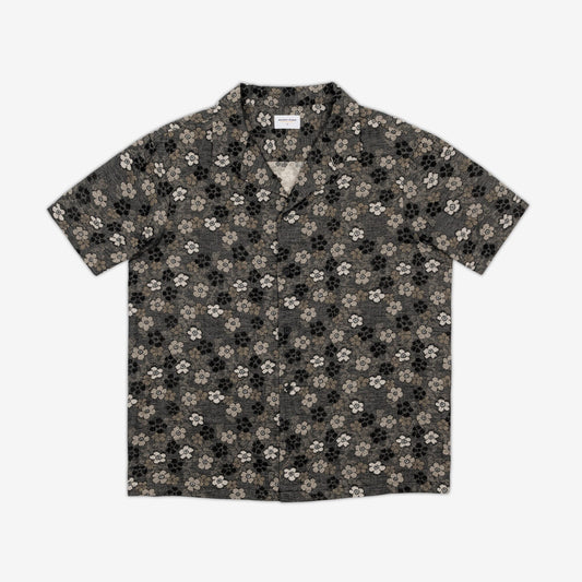 Earth Hana Button Up Camp Collar | AKASHI KAMA Japanese Streetwear