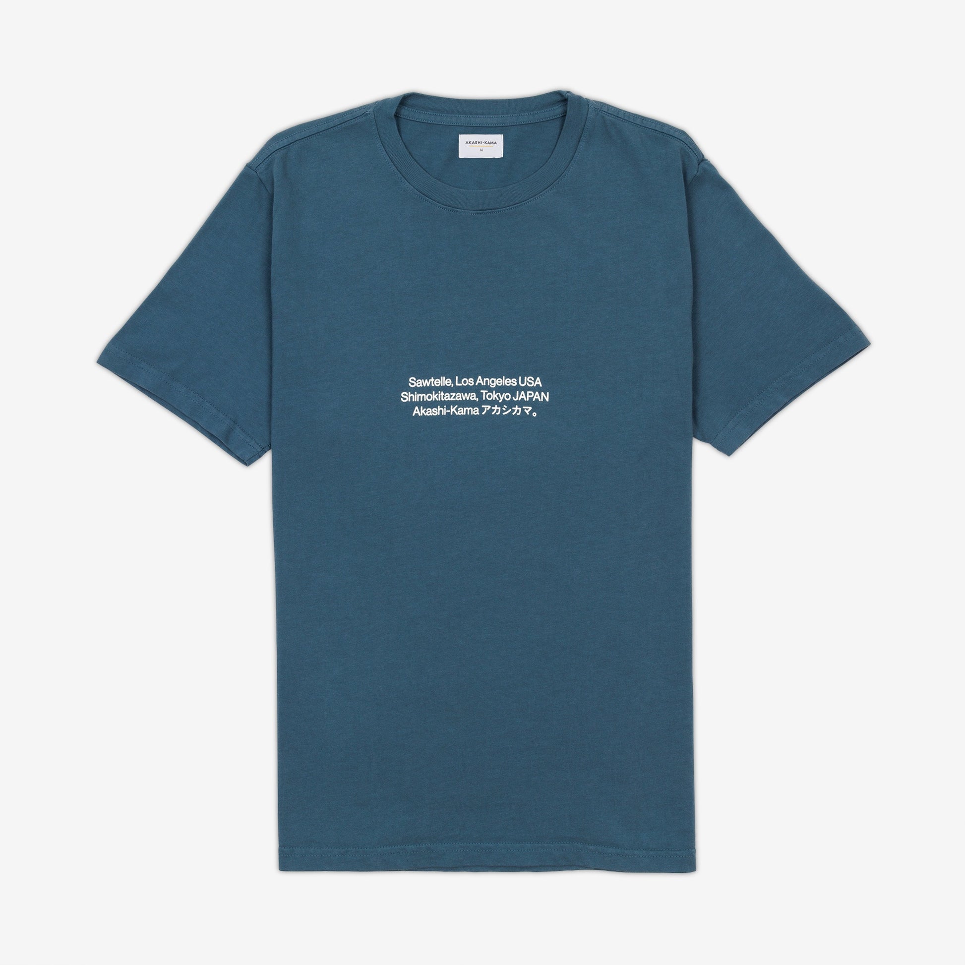 City Collection Tee Koi Blue | Made in USA AKASHI-KAMA Japanese Streetwear