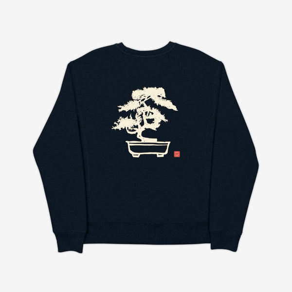 Iwate Indigo Crewneck | Made in USA AKASHI-KAMA Japanese Streetwear