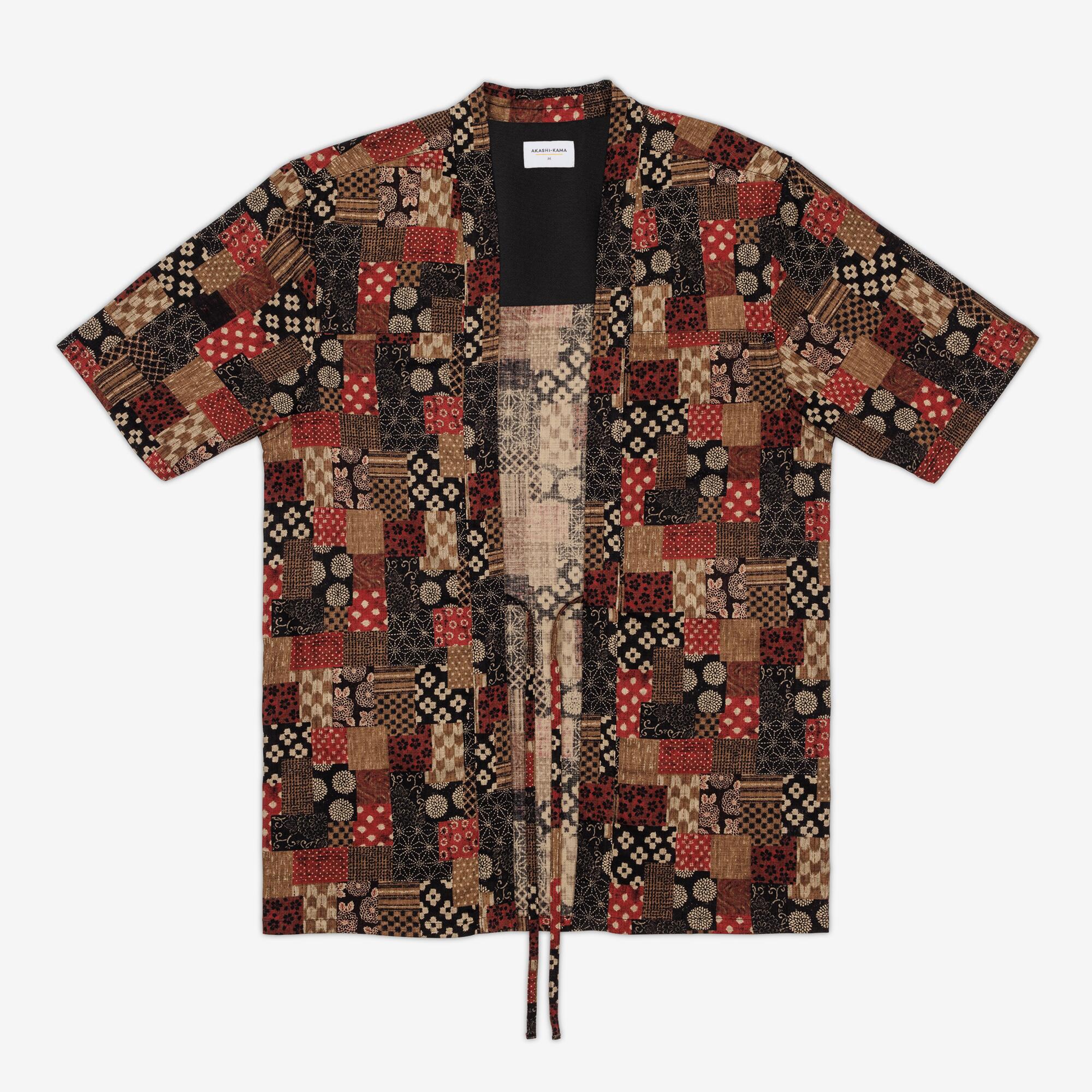 Red Boro Japanese Haori Jacket | AKASHI KAMA Streetwear