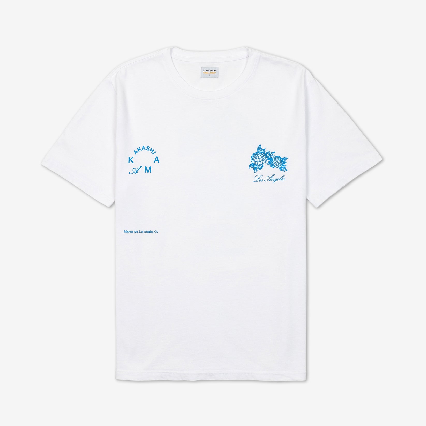 LA Script Tee - White | AKASHI-KAMA Shirt