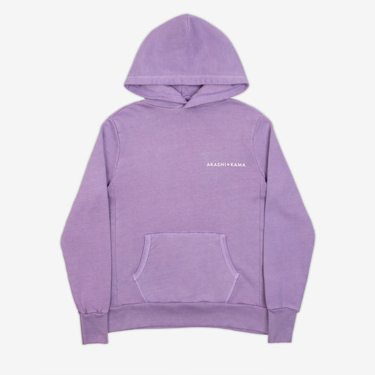 Stamped Logo Hoodie Wisteria Lavender | AKASHI KAMA Streetwear Sweatshirt