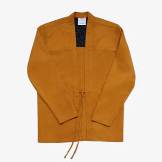 streetwear kimono noragi jacket in Japanese AKASHI-KAMA mustard